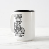 Zombie-Kaffee, weil Mord falsch ist Zweifarbige Tasse (Vorderseite Links)