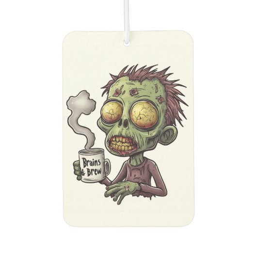 Zombie-Kaffeepause Autolufterfrischer (Vorderseite)