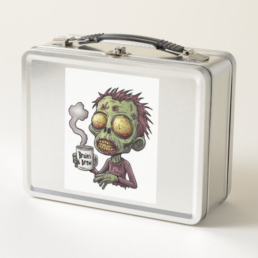 Zombie-Kaffeepause Metall Brotdose (Vorderseite)