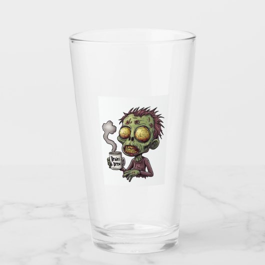Zombie-Kaffezeit Glas (Vorderseite)