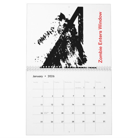 Zombie-Kalender.  Können Sie sie identifizieren? Kalender (Jan 2026)