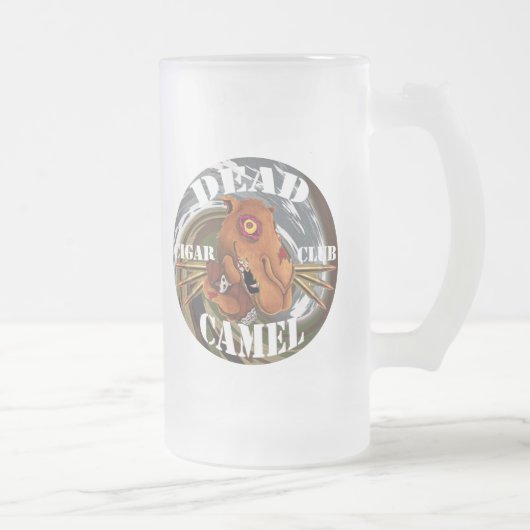 Zombie-Kamel-mattierte Bier-Tasse Mattglas Bierglas (Rechts)
