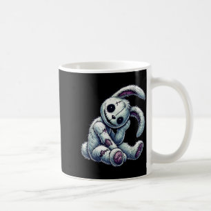 Zombie-Kaninchen gestickt Ostern gothic und Grusel Kaffeetasse