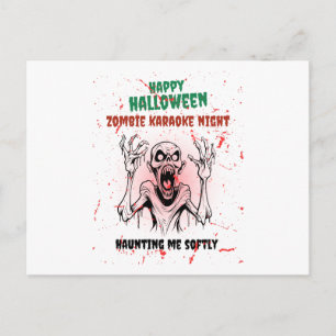 Zombie Karaoke Night – Funny Halloween Party Feiertagspostkarte