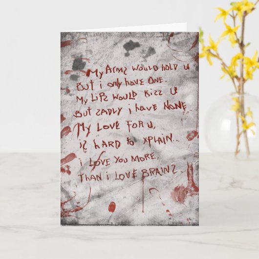 Zombie Karte (Gelbe Blume)