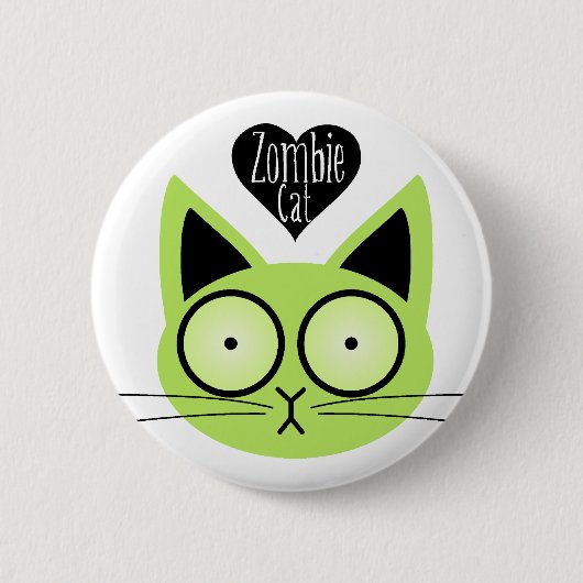Zombie-Katze Button (Vorderseite)