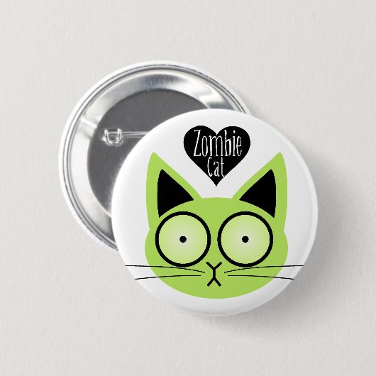 Zombie-Katze Button (Vorne & Hinten)