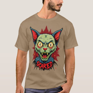 Zombie-Katze erschrocken T-Shirt
