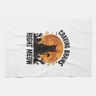 Zombie-Katze Halloween Vintage Gravur Shirt Art_1 Geschirrtuch
