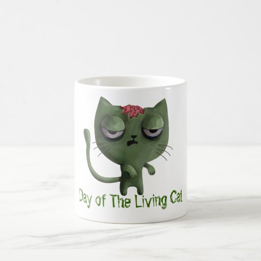 Zombie-Katze Kaffeetasse (Mittel)