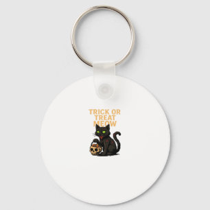 Zombie-Katze � Trick or Treat Meow Halloween-Desig Schlüsselanhänger