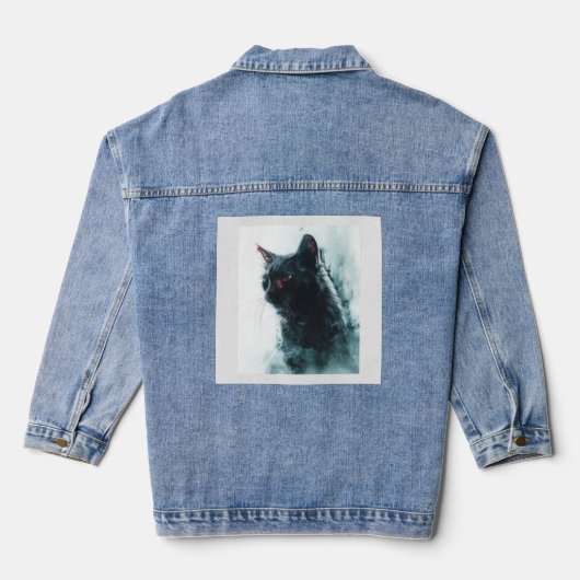 Zombie-Katzen-Apokalypse Jeansjacke (Rückseite)