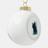 Zombie-Katzen-Apokalypse Keramik Kugel-Ornament (Links)