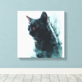 Zombie-Katzen-Apokalypse Leinwanddruck (Insitu (Holzboden))