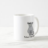 Zombie-Katzen-Grau Kaffeetasse (VorderseiteRechts)