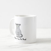 Zombie-Katzen-Grau Kaffeetasse (Vorderseite Links)