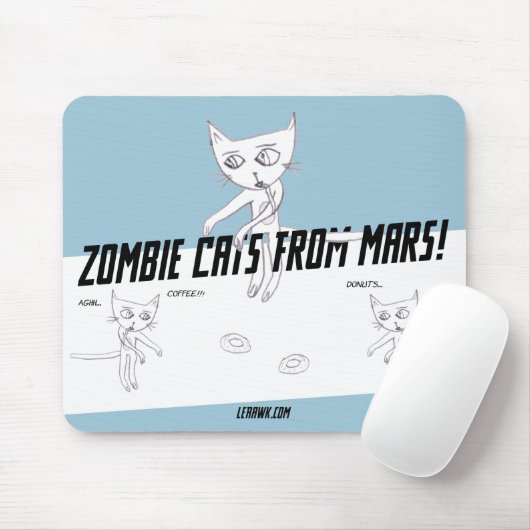 Zombie-Katzen von den Mars #05b Mousepad (Mit Mouse)