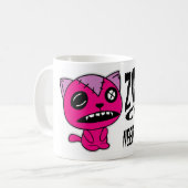 Zombie-Katzenbedarf Gehirne auch! Kaffeetasse (Vorderseite Links)