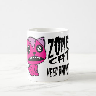 Zombie-Katzenbedarf Gehirne auch! Kaffeetasse