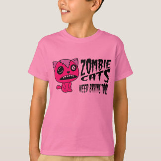 Zombie-Katzenbedarf Gehirne auch! T-Shirt