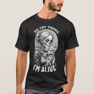Zombie Katzenmutter Lebendig umarmt Kätzchen Lusti T-Shirt