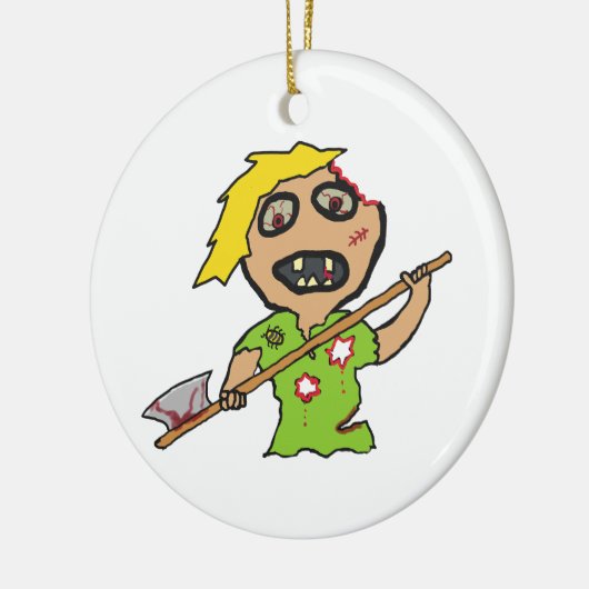 Zombie Keramik Ornament (Links)