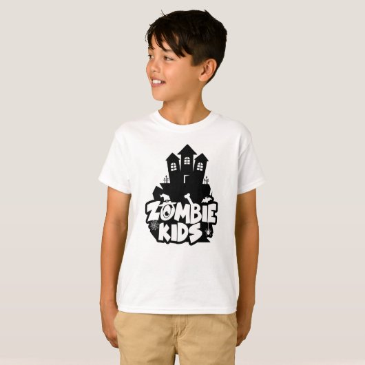 Zombie Kids Spuk House T-Shirt (Vorne ganz)