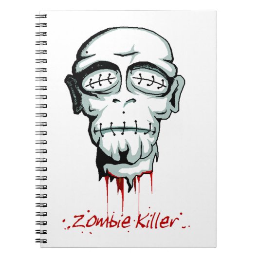 Zombie Killer-Notebook Notizblock (Vorderseite)