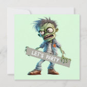 Zombie Kindergeburtstag Party Einladung (Rückseite)
