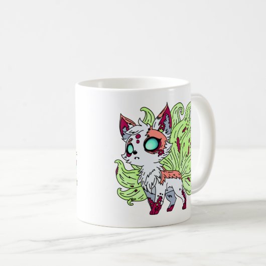 Zombie Kitsune Kaffeetasse (VorderseiteRechts)
