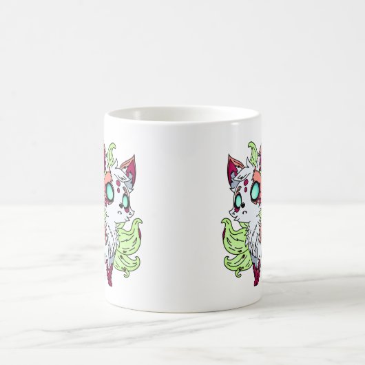 Zombie Kitsune Kaffeetasse (Mittel)