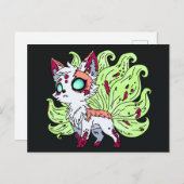 Zombie Kitsune Postkarte (Vorne/Hinten)
