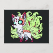 Zombie Kitsune Postkarte (Vorderseite)