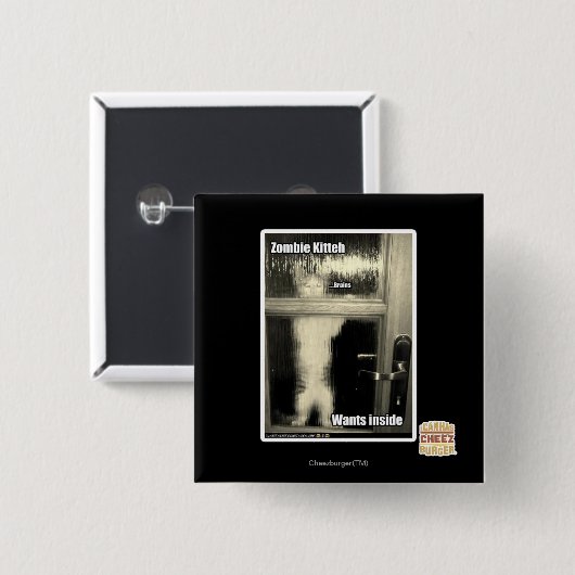 Zombie Kitteh Button (Vorne & Hinten)