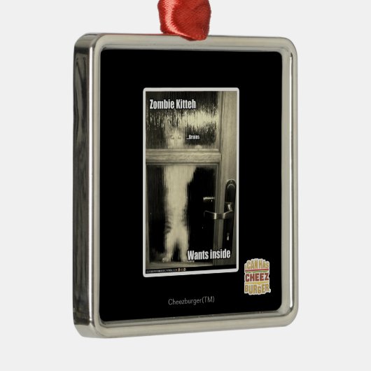 Zombie Kitteh Ornament Aus Metall (Rechts)