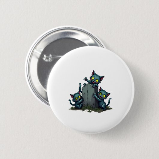 Zombie Kitten überraschend Button (Vorne & Hinten)