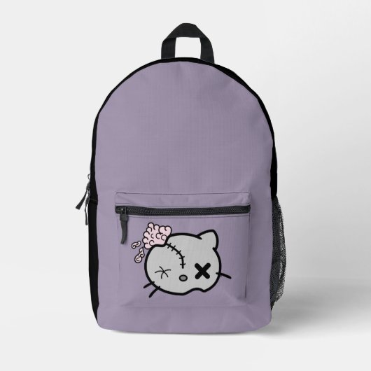 Zombie Kitty Bedruckter Rucksack (Vorderseite)