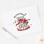 Zombie Kitty Brains!! Runder Aufkleber (Umschlag)