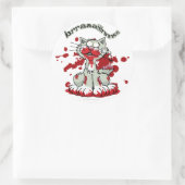 Zombie Kitty Brains!! Runder Aufkleber (Tasche)