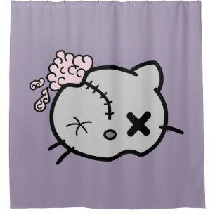 Zombie Kitty Duschvorhang