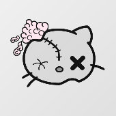 Zombie Kitty Fensteraufkleber (Blatt)