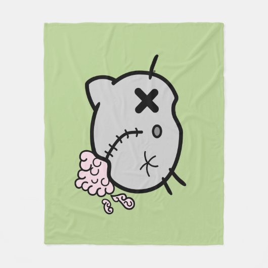 Zombie Kitty Fleecedecke (Vorderseite)
