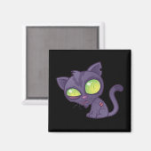 Zombie Kitty Magnet (Vorderseite/Rückseite)