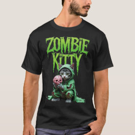 Zombie Kitty T - Shirt: Halloween Cat Lover T-Shir T-Shirt