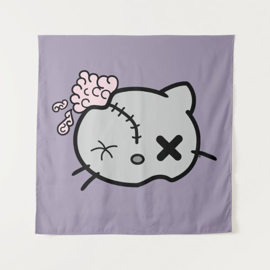 Zombie Kitty Wandteppich (Vorderseite)
