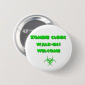 Zombie-Klinik: Willkommen Weg-Ins Button (Vorne & Hinten)
