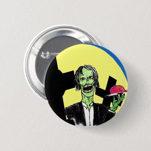 Zombie-Knopf Button (Vorne & Hinten)