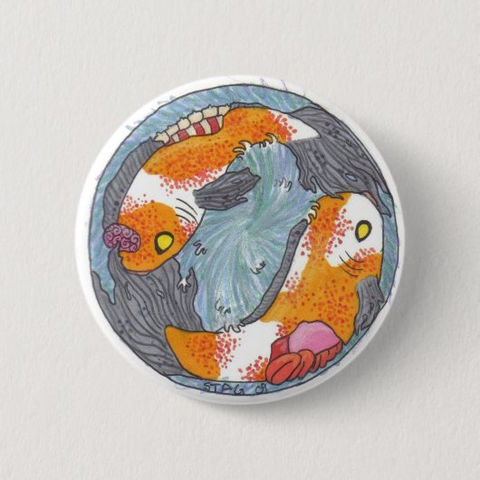 Zombie Koi Knopf Button (Vorderseite)