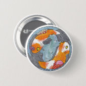 Zombie Koi Knopf Button (Vorne & Hinten)