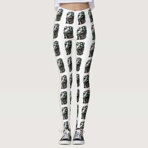 Zombie-Kopf-Leggings Leggings